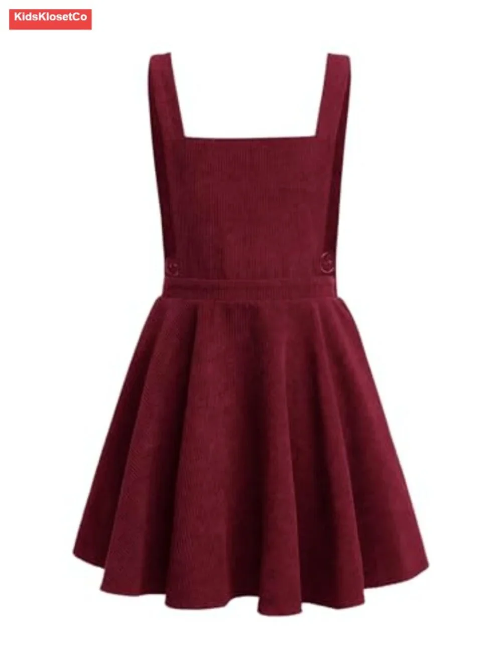 Kids Corduroy Overall Dress Sleeveless Jumpers Suspender Dress